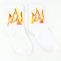 Unisex ponožky s farebnými plameňmi