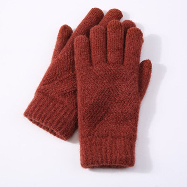 Dámske pletené zimné rukavice