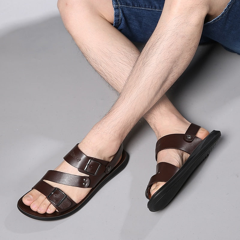 Pánske kožené letné sandále