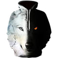 Pánska 3D mikina s vlkom (Výpredaj)