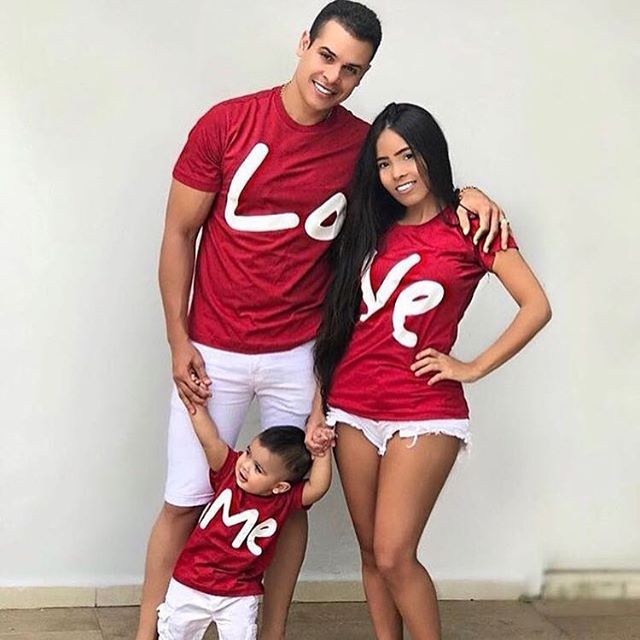 Rodinné tričko s motívom lásky