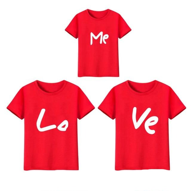 Rodinné tričko s motívom lásky