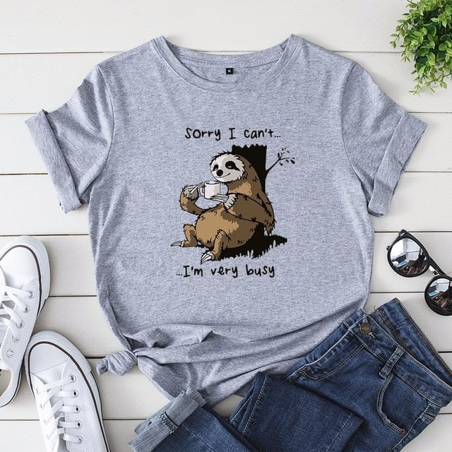 Dámske tričko s lenochodom