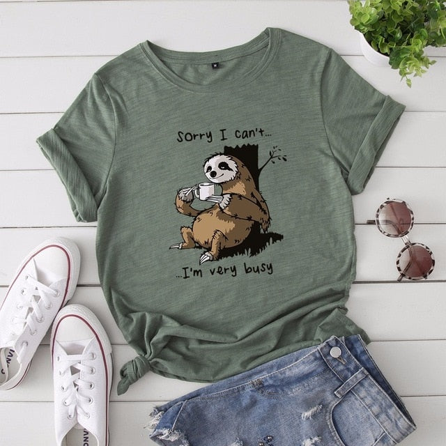Dámske tričko s lenochodom