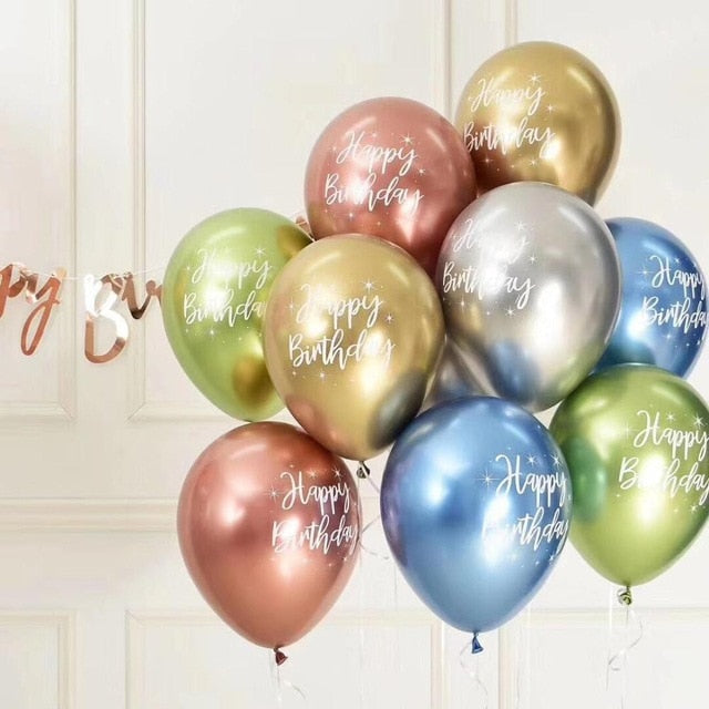 Set metalických balónov na narodeninovú oslavu 10ks