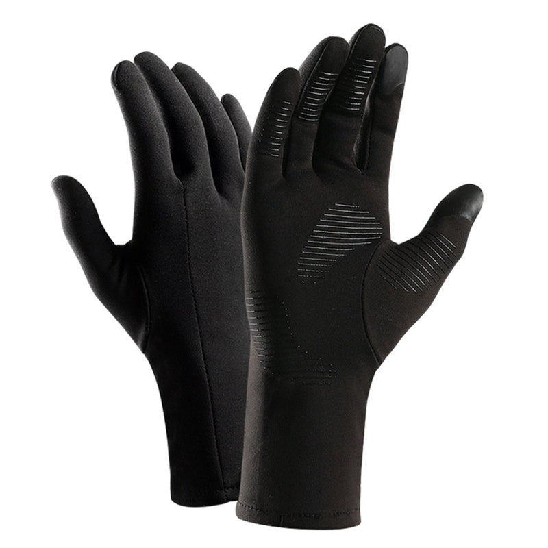Lyžiarske čierne tenké rukavice