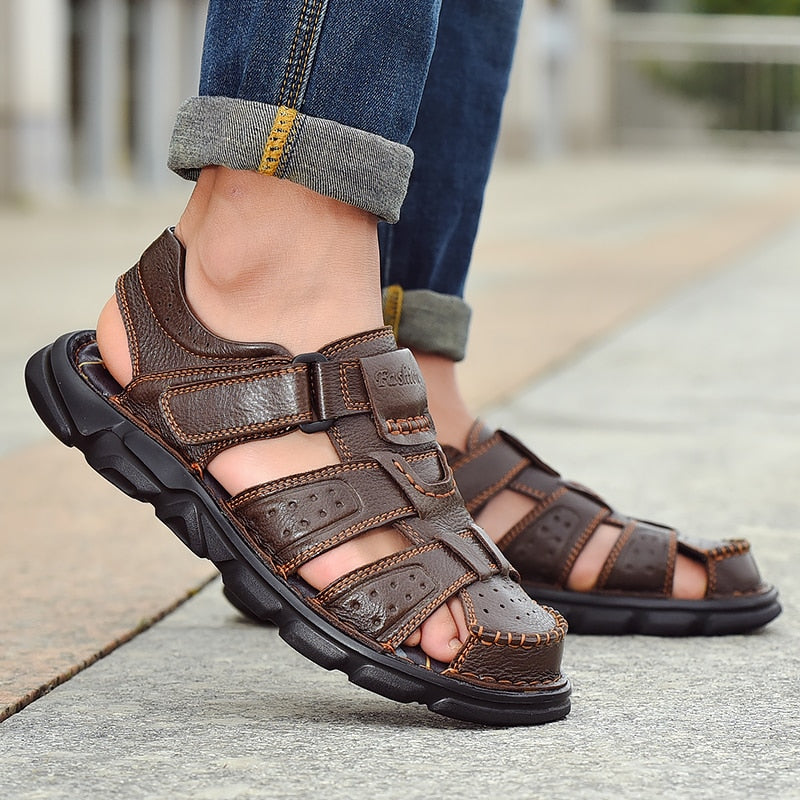 Pánske kožené sandále