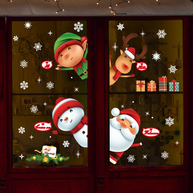 Vianočné nálepky na okno