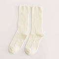 Dámske jednofarebné rebrované ponožky