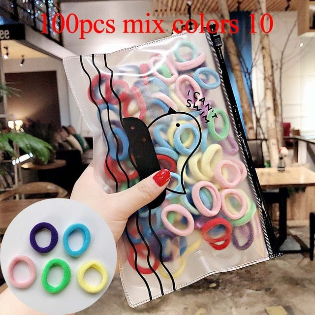 Set farebných gumičiek do vlasov 50/100 ks