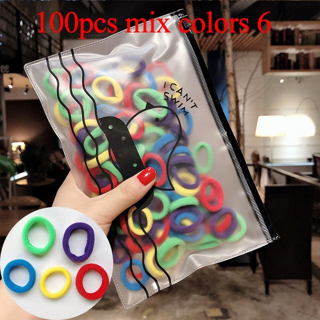 Set farebných gumičiek do vlasov 50/100 ks