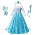 Dievčenské šaty princeznej Elsy z Ľadového kráľovstva