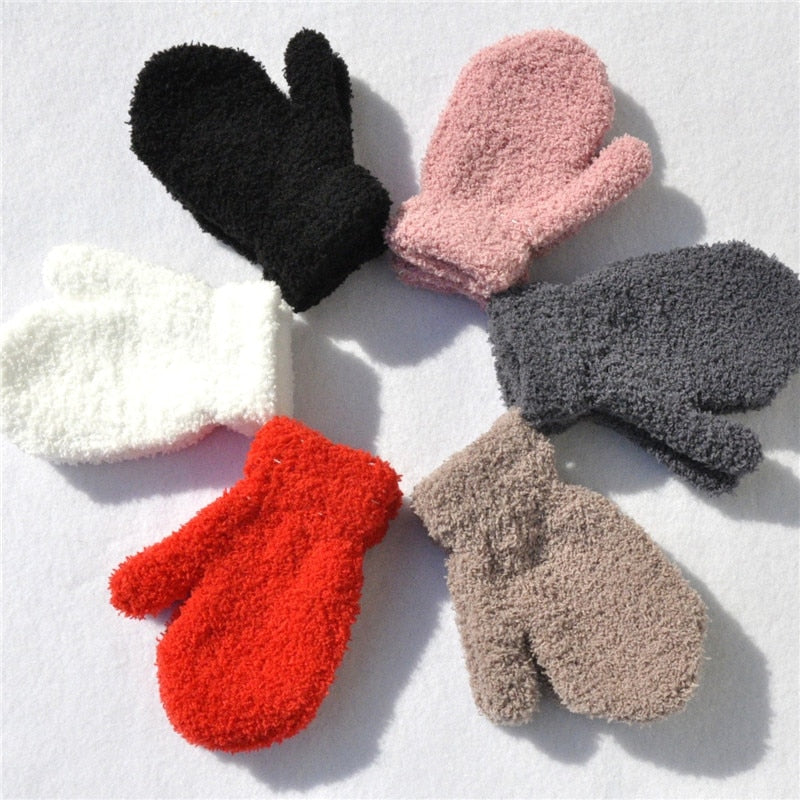 Detské mäkké zimné rukavice