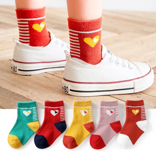 Detské farebné ponožky 5 párov