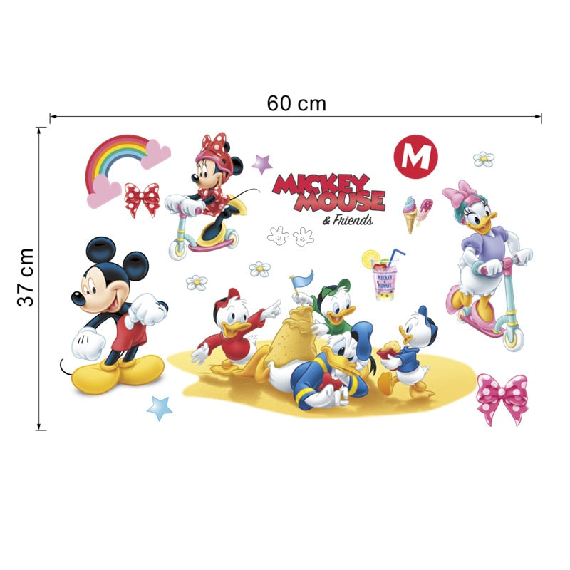 Nálepky na stenu Mickey a Minnie Mouse