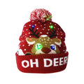 Vianočná svietiaca čiapka s brmbolcom