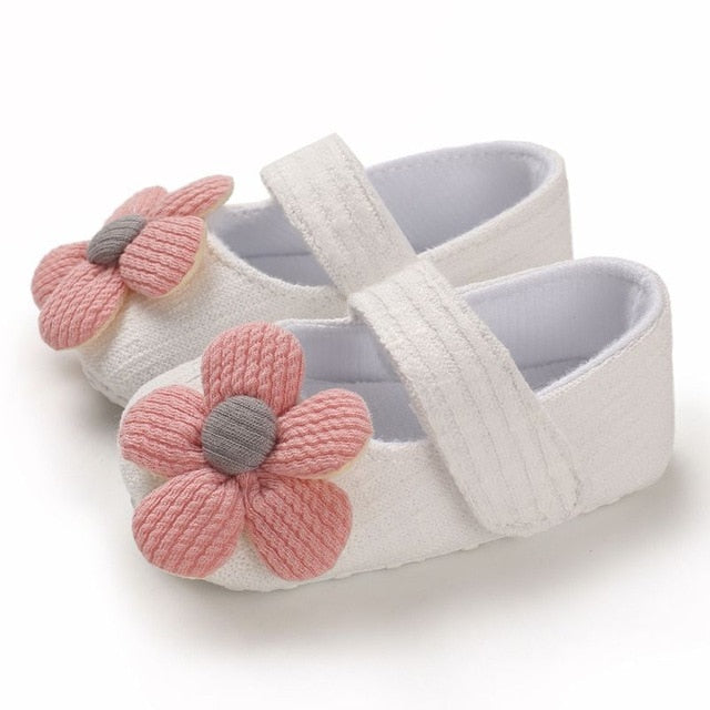 Dievčenské bavlnené topánočky s mašličkou