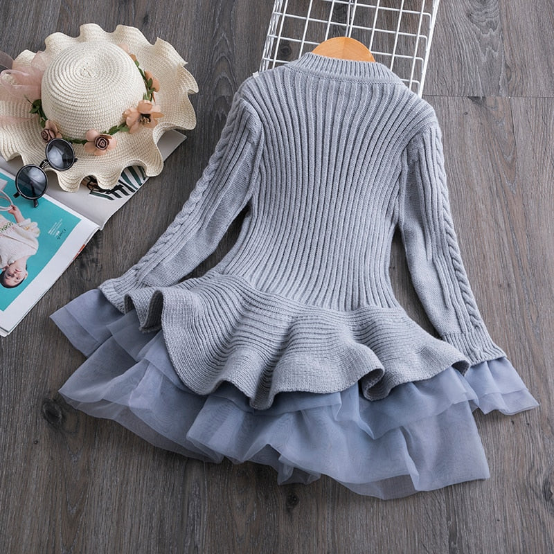 Dievčenské pletené šaty