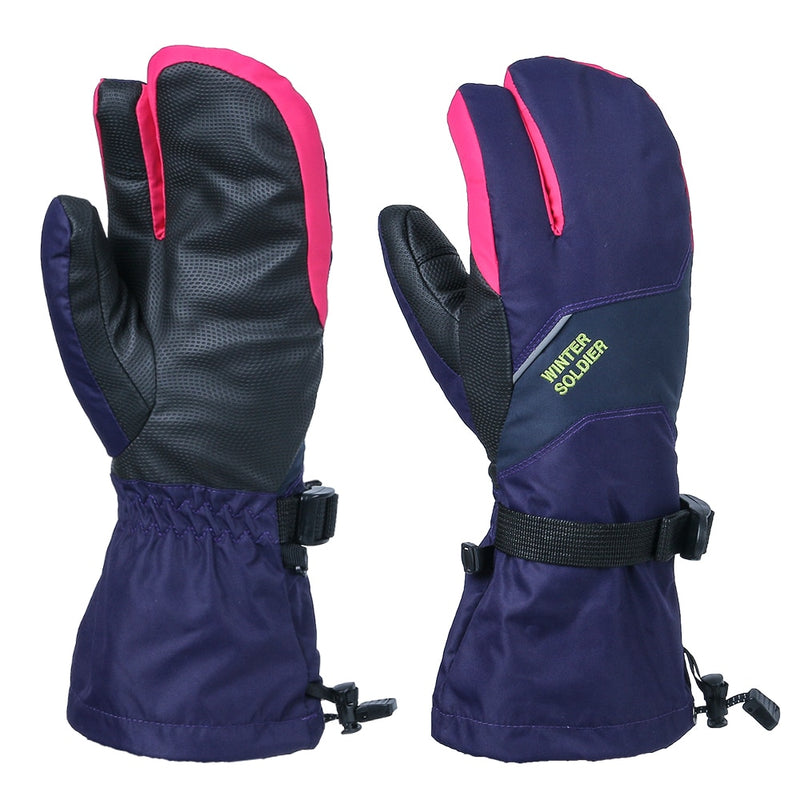 Trojprstové zimné rukavice