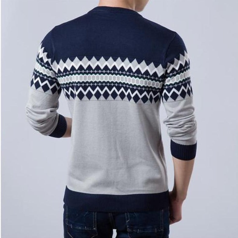 Pánsky sveter so vzorom