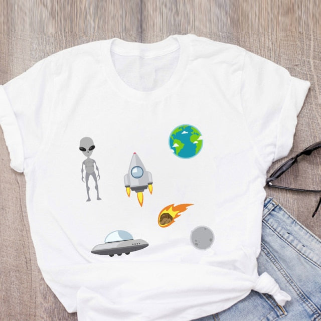 Dámske tričko s mimozemšťanom