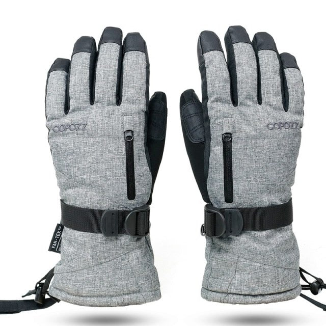 Snowboardové šedé rukavice
