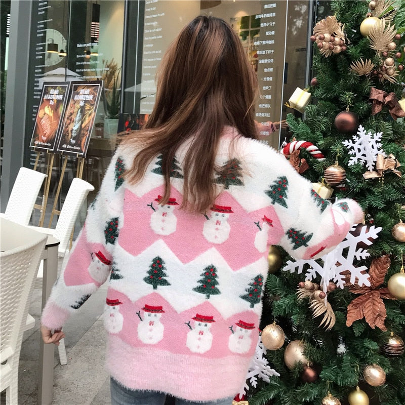 Dámsky vianočný sveter farebný