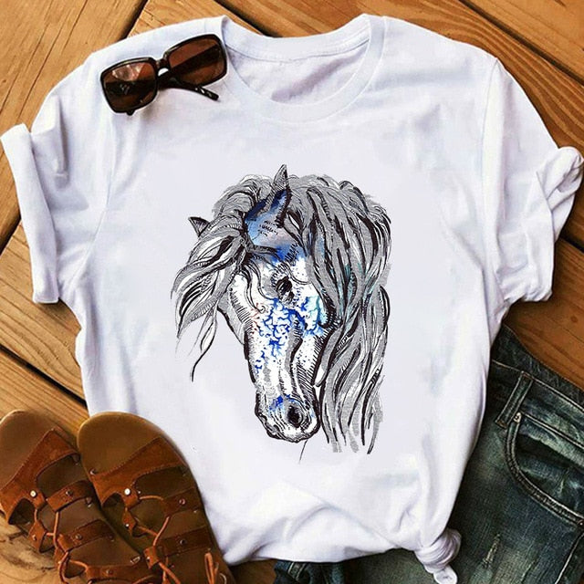 Dámske tričko s koňom