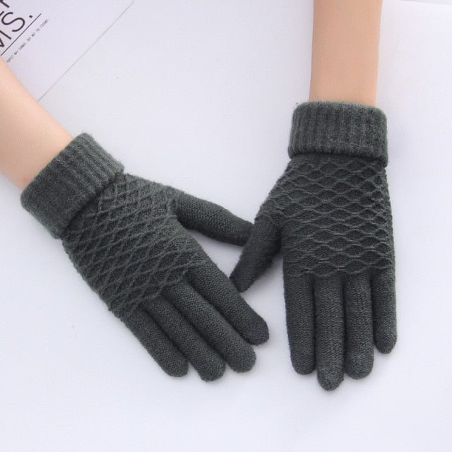 Unisex pletené touch screen rukavice