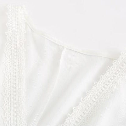 Dámske mini biele šaty s dlhým rukávom