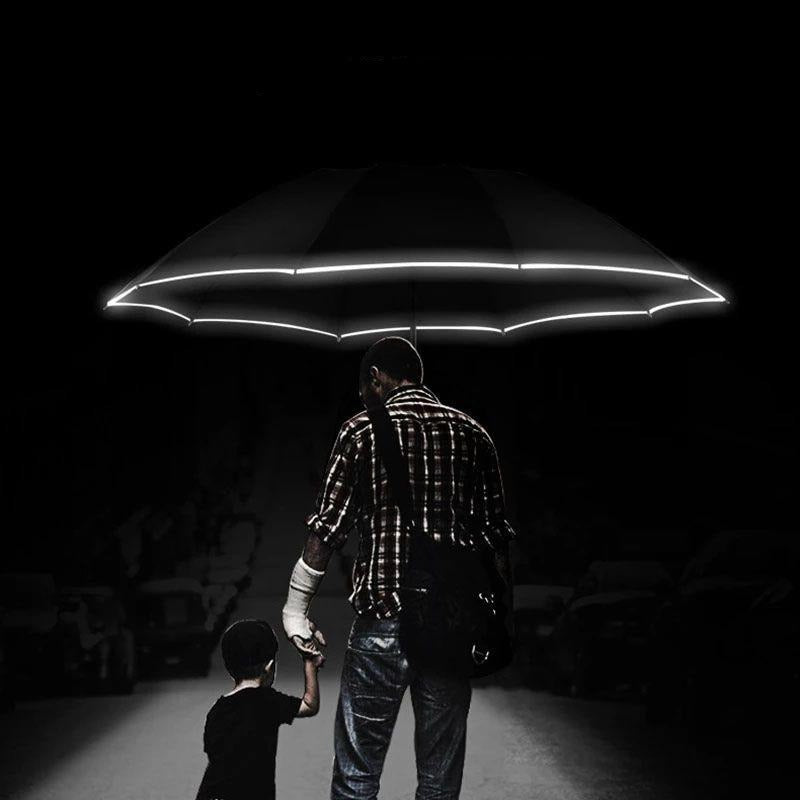 Automatický pevný dáždnik so svetlom