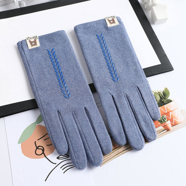 Dámske dotykové zimné rukavice