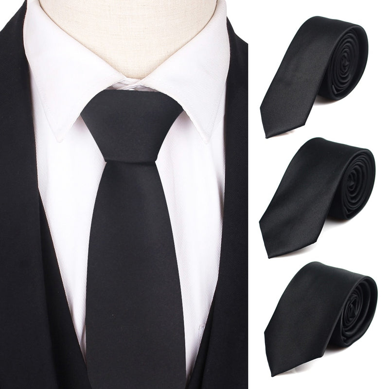 Pánska čierna úzka kravata