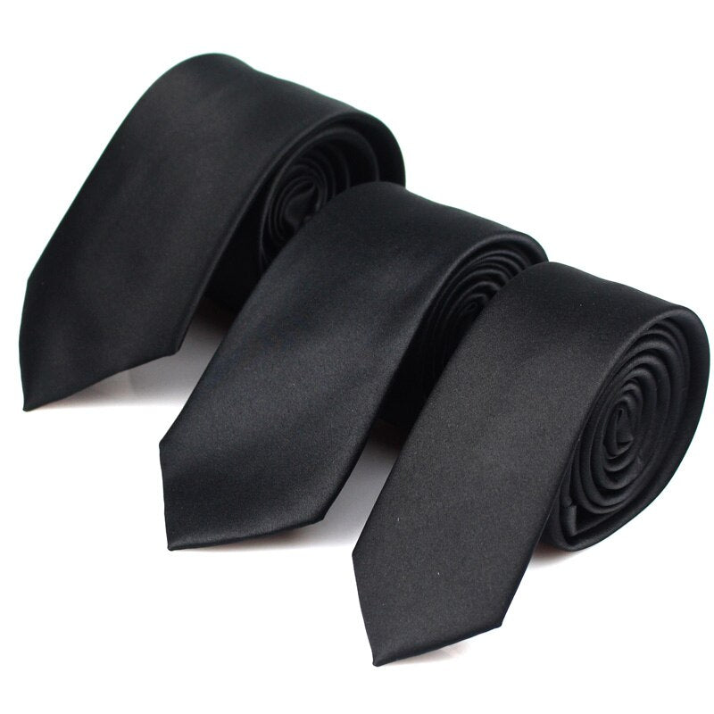 Pánska čierna úzka kravata
