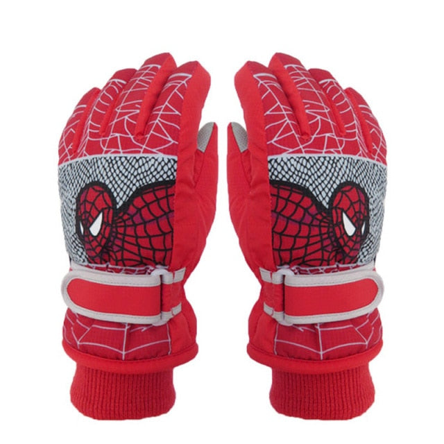 Detské lyžiarske rukavice so Spidermanom