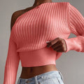 Dámsky crop sveter s odhaleným ramenom