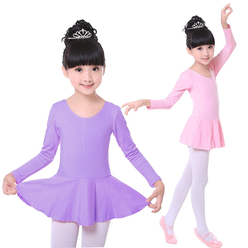 Dievčenské baletné šaty s krátkym rukávom
