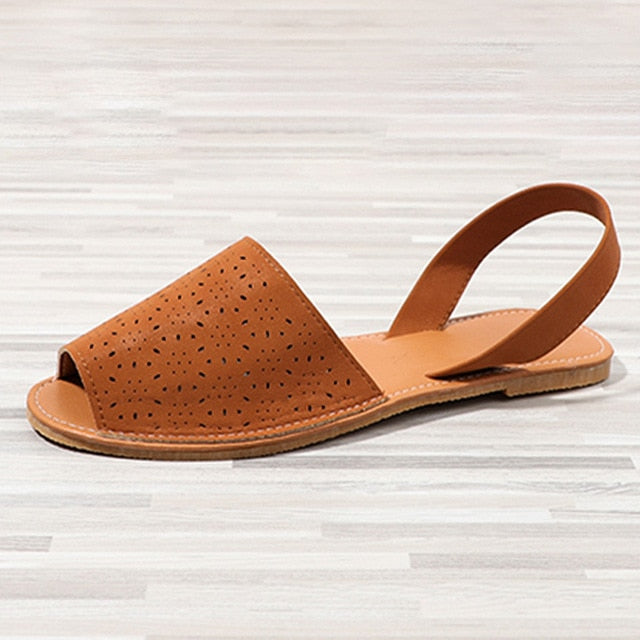 Dámske koženkové sandále