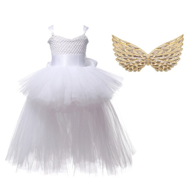 Dievčenský kostým anjel s krídlami