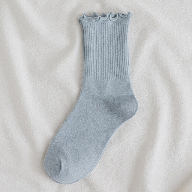 Dámske ponožky s volánikom