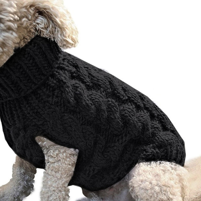 Pletený zimný sveter pre psa