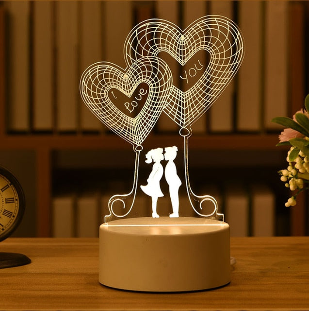 Valentínska dekoračná lampa