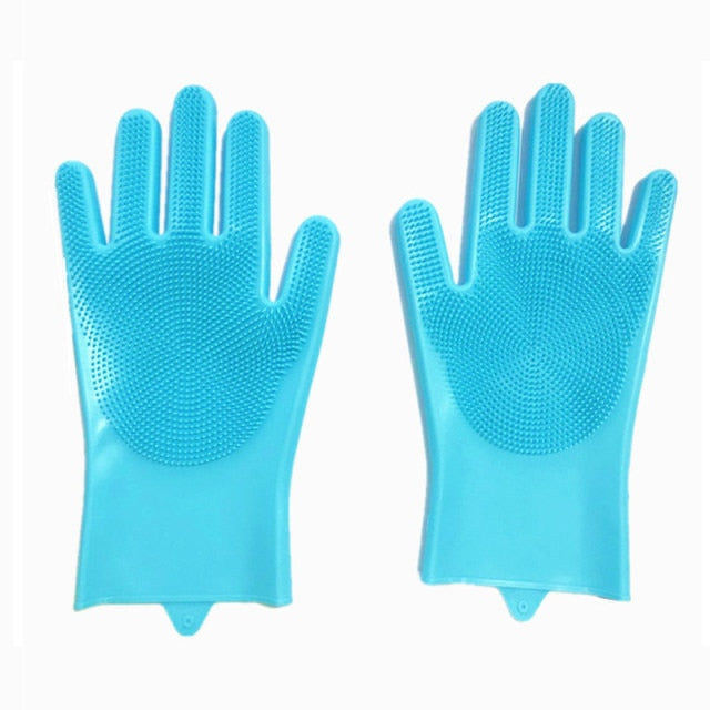 Silikónové rukavice na umývanie