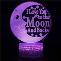 Hologramová 3D lampa I love you to the moon