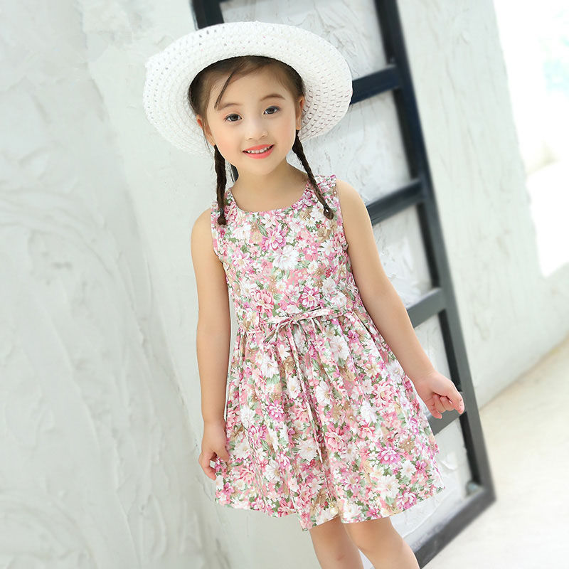 Dievčenský letný set šaty s klobúkom