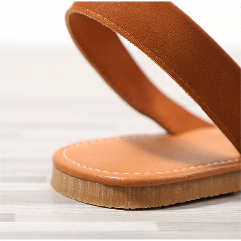 Dámske koženkové sandále