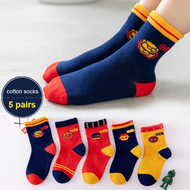 Detské farebné ponožky 5 párov