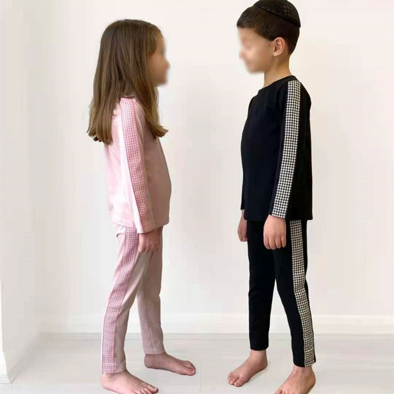 Detské štýlové pyžamo bez potlače