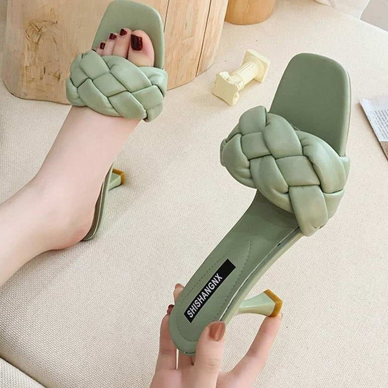 Dámske luxusné sandále na podpätku