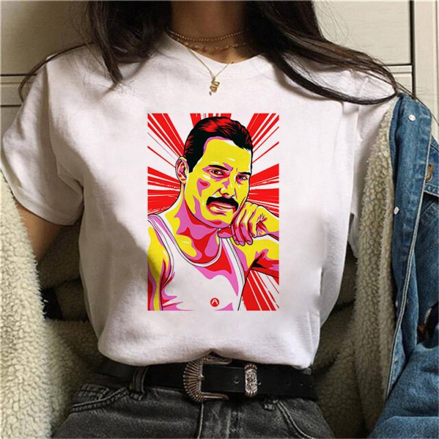 Dámske tričko s motívom Freddie Mercury